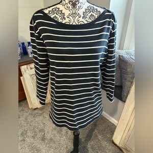 Striped Blue and White Women's Top size large